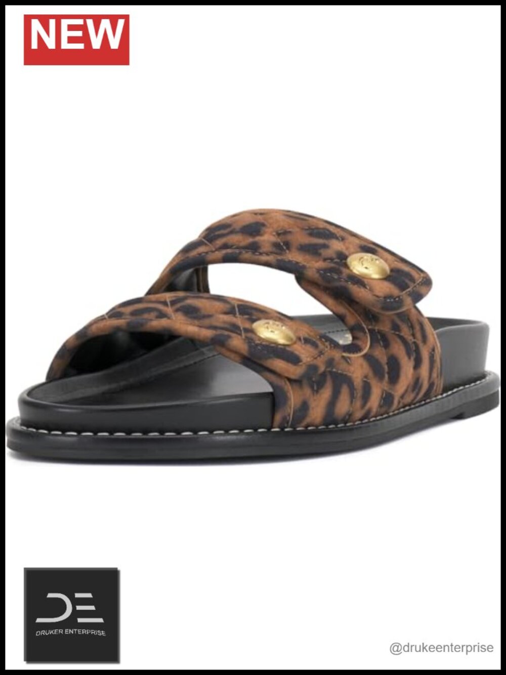 Vince Camuto Suede Slide Sandals Open Toe Double Strap